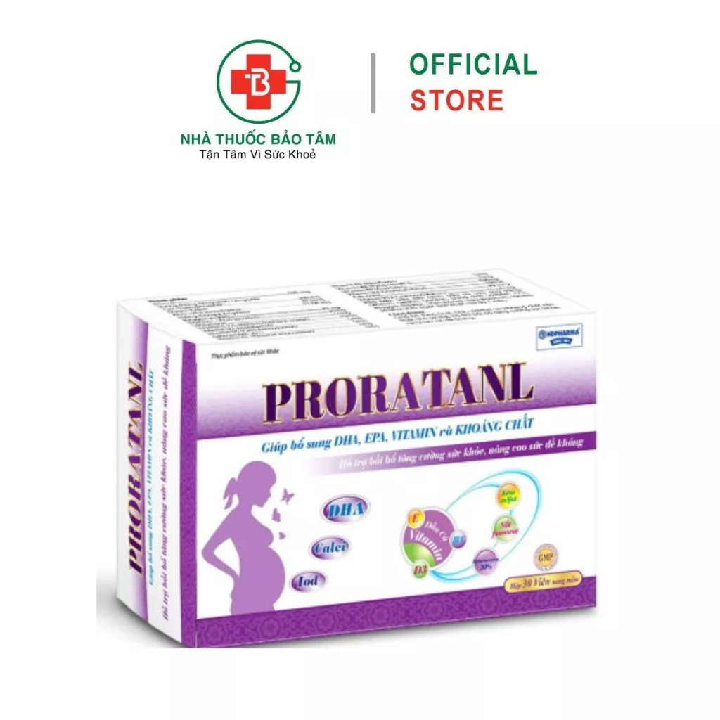 Viên uống Proratanl giúp bổ sung DHA, EPA, Vitamin và Khoáng chất thiết yếu cho mẹ bầu, tăng cường đề kháng