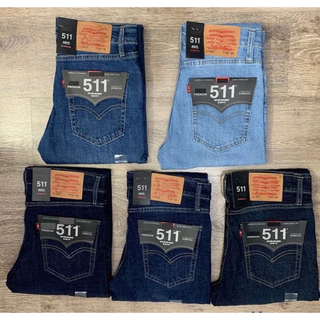 Quần jean Nam cao cấp le511 VNXK slimfit chất vải jeans co giãn Quần bò nam ống đứng