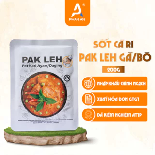 Sốt cà ri gà/bò Pak Leh 200g, Gia vị nấu ăn Phan An, Gia vị cà ri thương hiệu Pak Leh