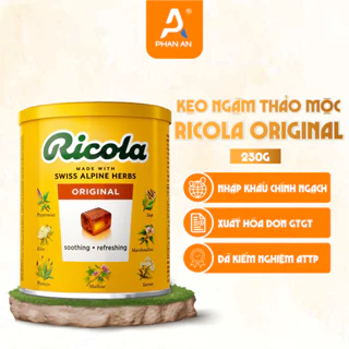 Kẹo ngậm ho thảo dược Ricola original 250g, Kẹo ngậm Ricola, Kẹo ngậm đau họng không đường Phan An