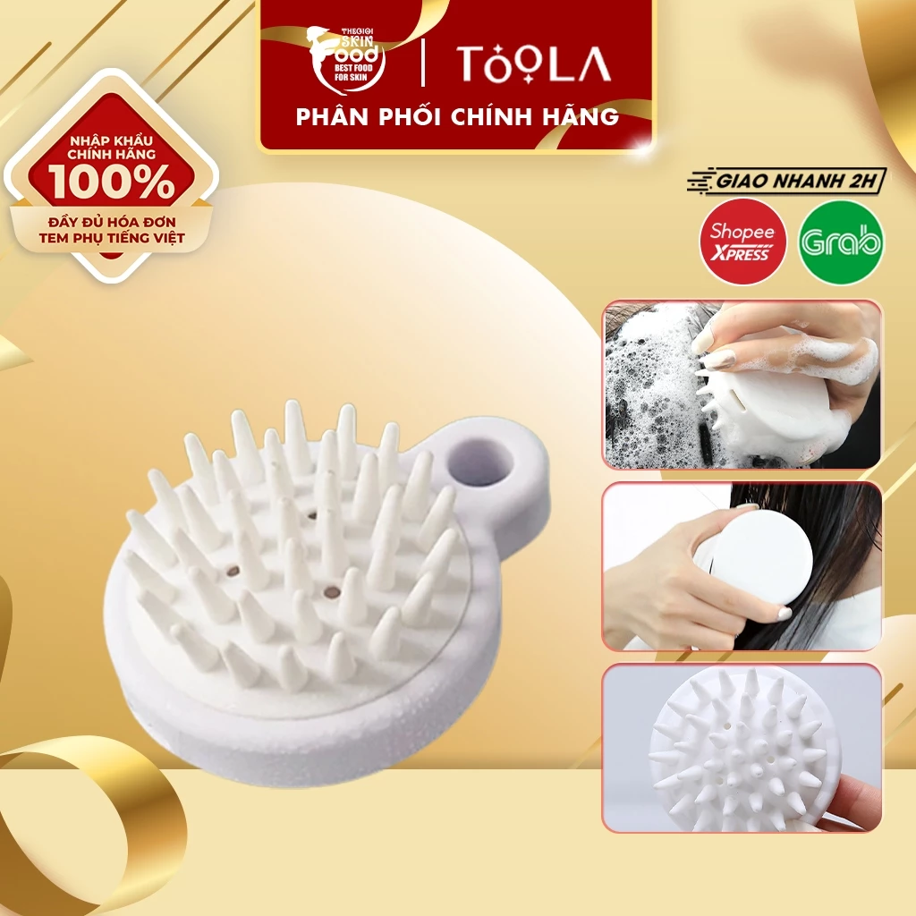 [NHẬP KHẨU] Lược Gội Đầu Giúp Massage Da Đầu Giảm Rụng Tóc TooLA Scalp Massage Brush