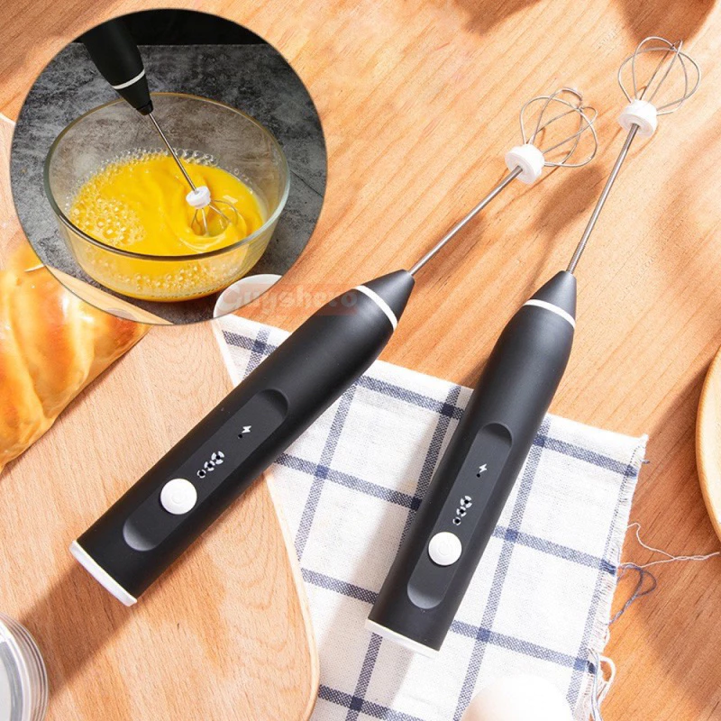 Máy đánh Trứng Cầm Tay 2 in 1 - Tạo Bọt Cafe - Chạy Điện Sạc USB