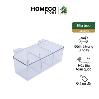 Khay đựng đồ đa năng trong suốt Homeco nhiều ngăn có thể tháo rời