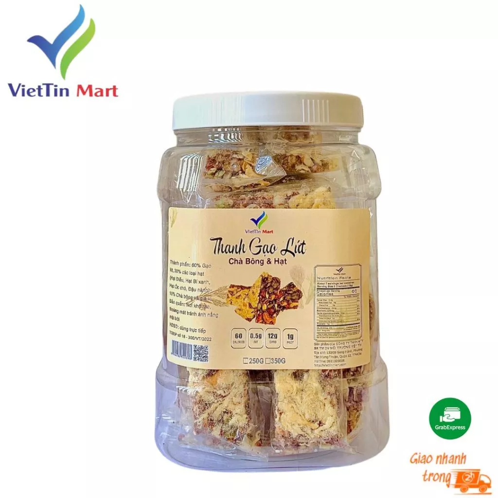 Bánh Gạo Lứt Chà Bông Viettinmart 350G