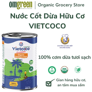 Nước cốt dừa tươi Premium Organic VIETCOCO - Lon 400ml - OMGREEN ORGANICS