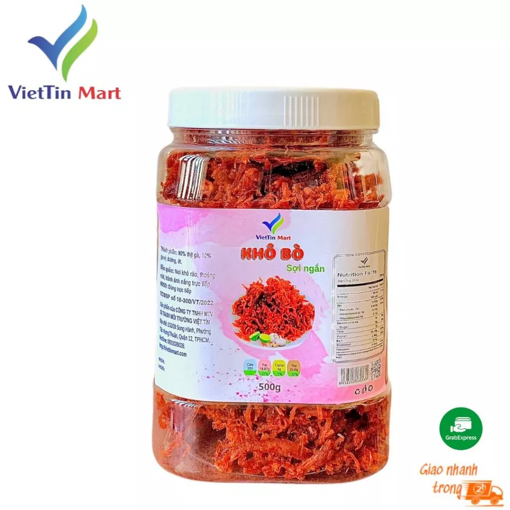 Thịt Bò Khô Sợi Thơm Ngon ( Khô Gà Giả Bò) VIETTIN MART 1KG