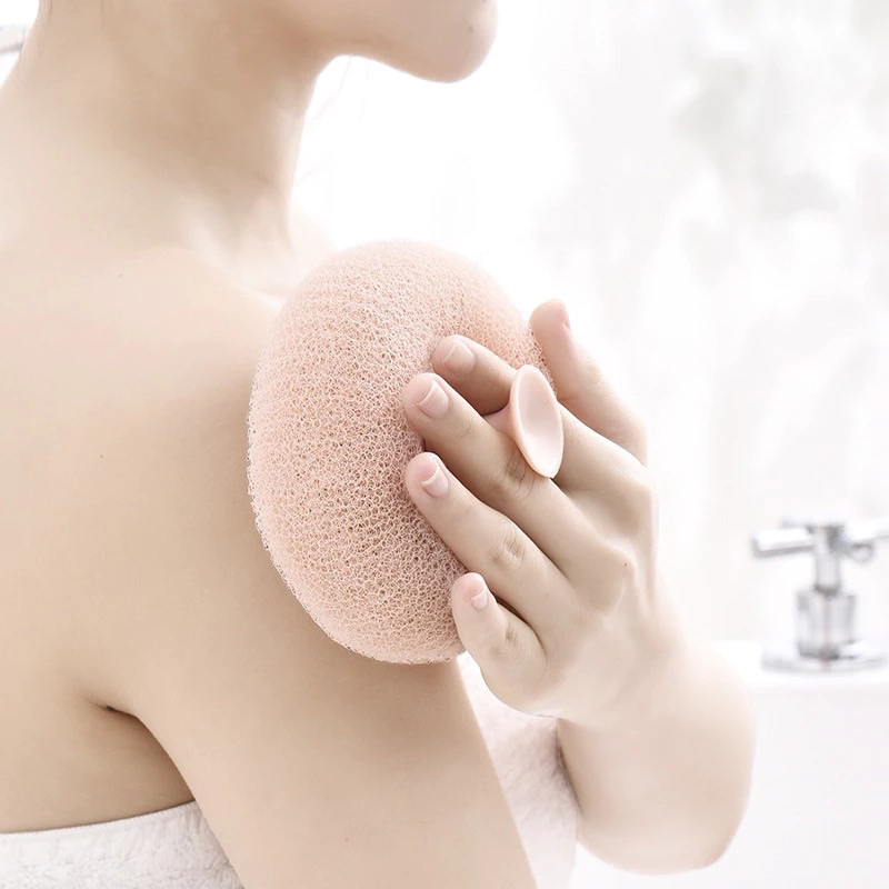 Bông Tắm Tạo Bọt Tẩy Tế Bào Chết Có Kẹp Ngón Tay Và Hít Tường Siêu Tiện Lợi