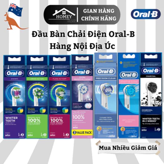 Homey - Vỉ Đầu Bàn Chải Điện Oral B Braun - Đủ loại đầu thay thế bàn chải Oral B cho người lớn - Hàng Nội Địa Úc