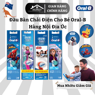 Homey - Đầu Bàn Chải Điện Oral B Stages Power Đầu Thay Bàn Chải Điện Oral B Cho Trẻ Em 3 tuổi + - Hàng Nội Địa Úc