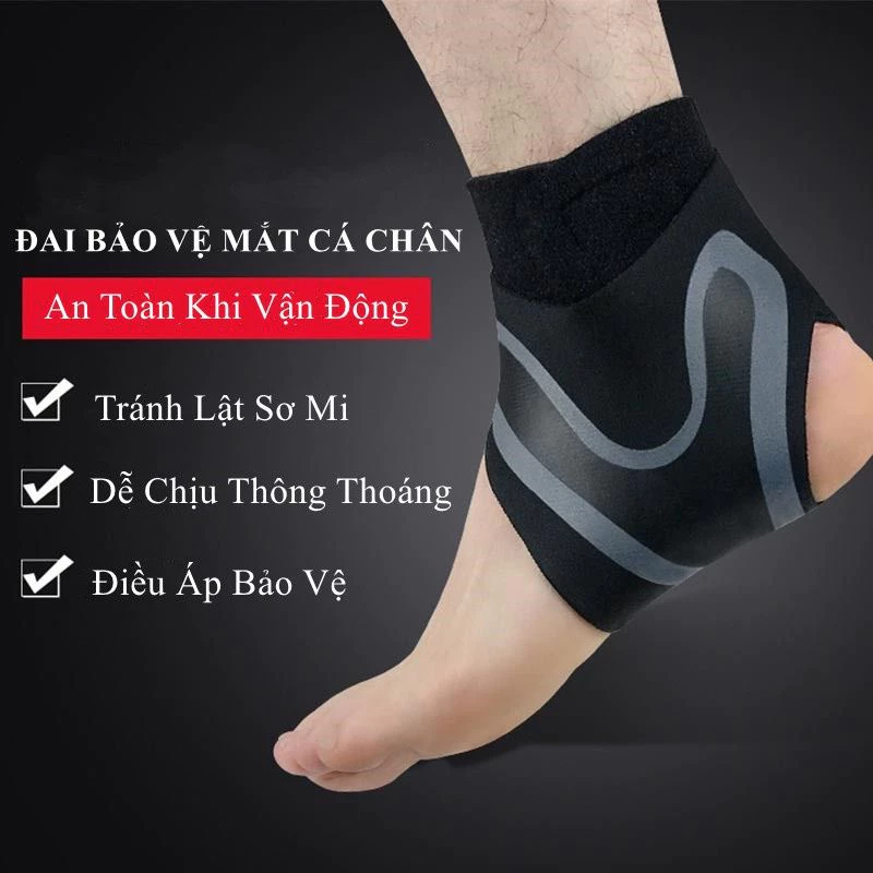 Băng quấn cổ chân đá bóng, Bó Cổ Chân,Đai cổ chân bảo vệ mắt cá chân cổ chân chơi thể thao chạy bộ Thoáng Khí