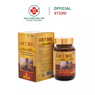 GOUT ROX thảo dược giảm acid uric, giảm gút, giảm sưng đau khớp - Chai 50 viên [GOUT ROX]