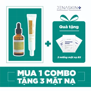 [ Tặng 3 Mask ] Combo Dưỡng Trắng Xoá Tan Thâm Nám, Bừng Sáng Làn Da JENASKIN