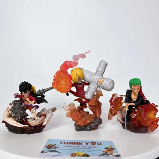 Mô hình Chibi Onpiece Luffy ,zoro ,sanji hiệu ứng đẹp box màu OngchumohinhMH 360