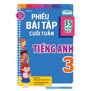 Sách - Phiếu Bài Tập Cuối Tuần Tiếng Anh 3 - Global Success (35 Tuần Học) - MEGA