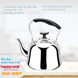 Ấm đun nước inox HappyCook 3L HGK-300T