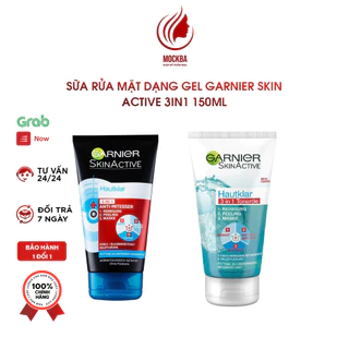 Sữa Rửa Mặt Garnier Nga,Date Xa 150ml SkinActive 3 trong 1,Làm sạch da, tẩy da chết,mặt lạ dưỡng da, hạt matxa nhẹ nhàng