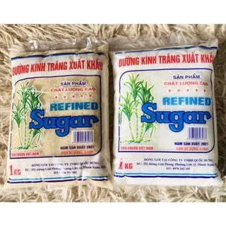 Đường Kính Trắng/Vàng Xuất Khẩu Chất Lượng Cao Gói 1kg (Hàng Đủ Cân)