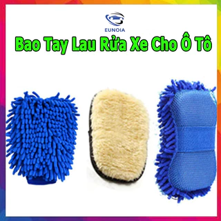 Bao tay lau rửa xe cho ô tô - Găng tay 2 mặt rửa xe máy, ô tô, lau dọn nội thất xe hơi