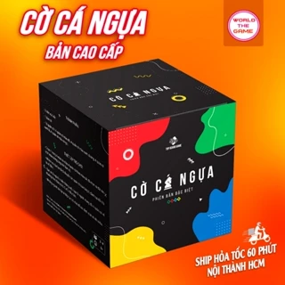 Cờ Cá Ngựa phiên bản Cao cấp, quân cờ ngựa đẹp, bàn chơi và hộp đựng dày và chống nước