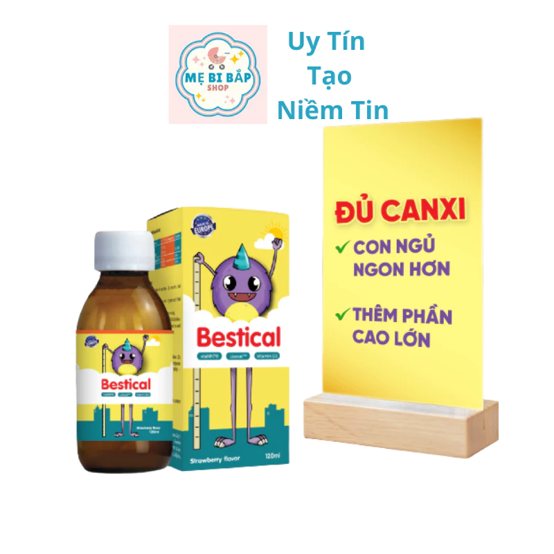 Canxi sinh học Bestical bổ sung canxi cho bé vitamind3 d3k2mk7 cho trẻ sơ sinh lipocal tăng chiều cao canxi sữa Lọ 120ml