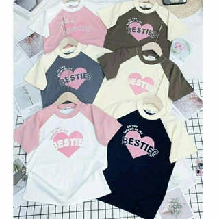 Áo Baby Tee Chữ Bestie Raplang Borip Quảng Châu 4 Chiều - Dư Tú Lệ Shop