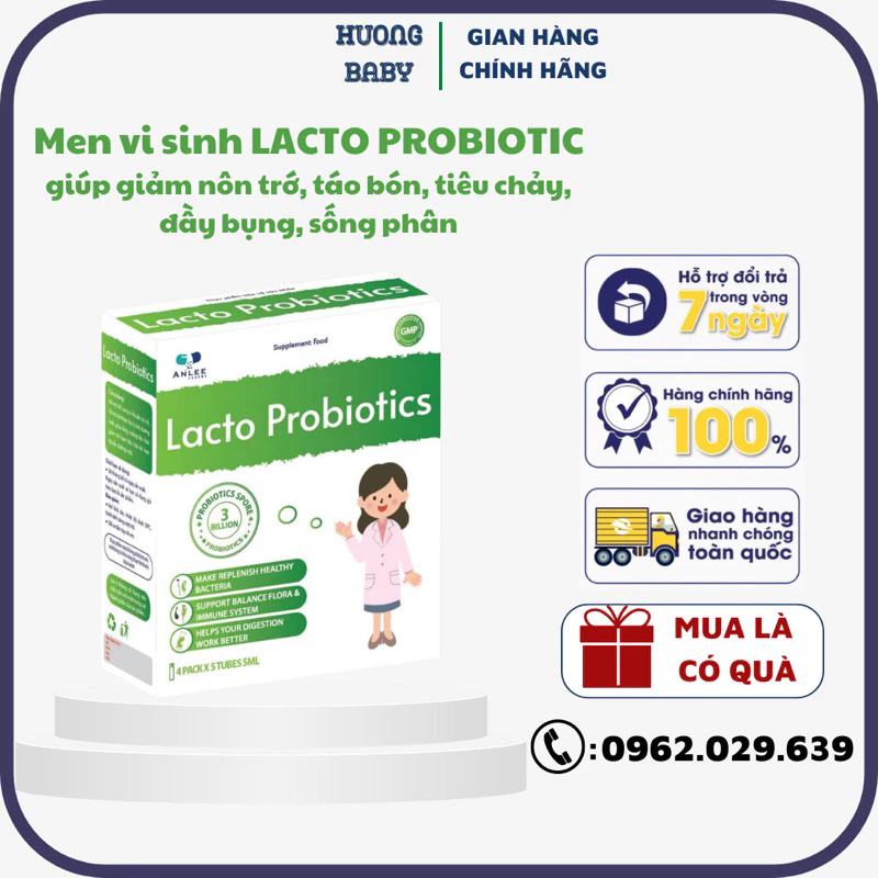 Men vi sinh Lacto Probiotics - 3 tỉ lợi khuẩn