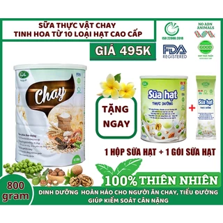 Sữa Chay Soyna 800g, sữa thực vật 100% tặng kèm 1 hộp Sữa Hạt và 1 gói Sữa Hạt