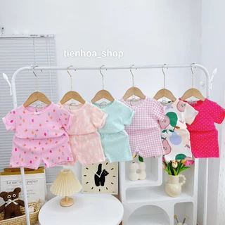 [Bé 7-19kg] Bộ Ngắn Tay Quần Đùi TIENHOASHOP Cotton Bozip Xuất Dư Siêu Mềm Mịn Mát Cho Bé Gái - Bảng 2