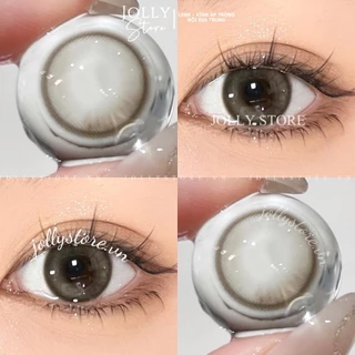 Lens LUNA EYES -Kính áp tròng Brown 674 không giãn cận từ 0-6 độ JOLLY STORE