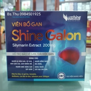 Viên bổ gan Shine Galon Vshine Hộp 100 viên hỗ trợ giảm gan nhiễm mỡ, cam kết có hiệu quả sau 3 ngày