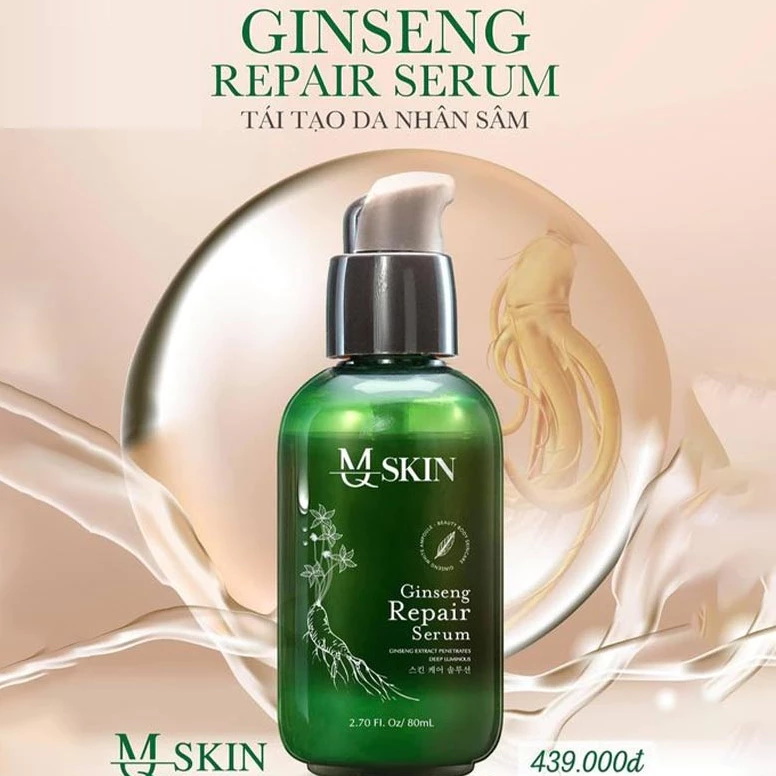 Serum tái tạo da Mq Skin nhân sâm thay da nhanh bong loại bỏ mụn nám tàn nhang phục hồi da hư tổn 80ml