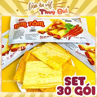 Bịch 30 Gói Nem Tôm Snack Nem Tôm Đồ Ăn Vặt Trẻ Em