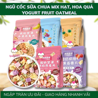 Ngũ cốc sữa chua mix hạt, hoa quả YOGURT FRUIT OATMEAL đủ loại ngon tuyệt