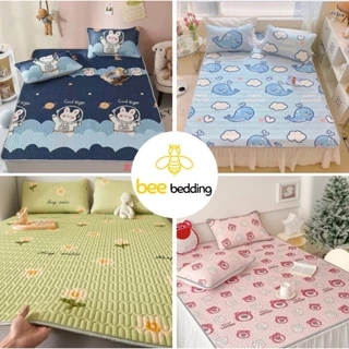 Chiếu điều hòa cao su non 5d 1m, 1m2, 1m4, 1m5, 1m6, 1m8 x 2m - Bộ chiếu Tencel tặng kèm vỏ gối