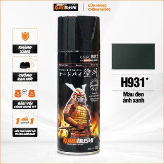 COMBO Sơn SAMURAI màu đen pha lê xanh H931 gồm 4 chai đủ quy trình độ bền cao(Lót - Nền 109 - Màu H931 - Bóng )