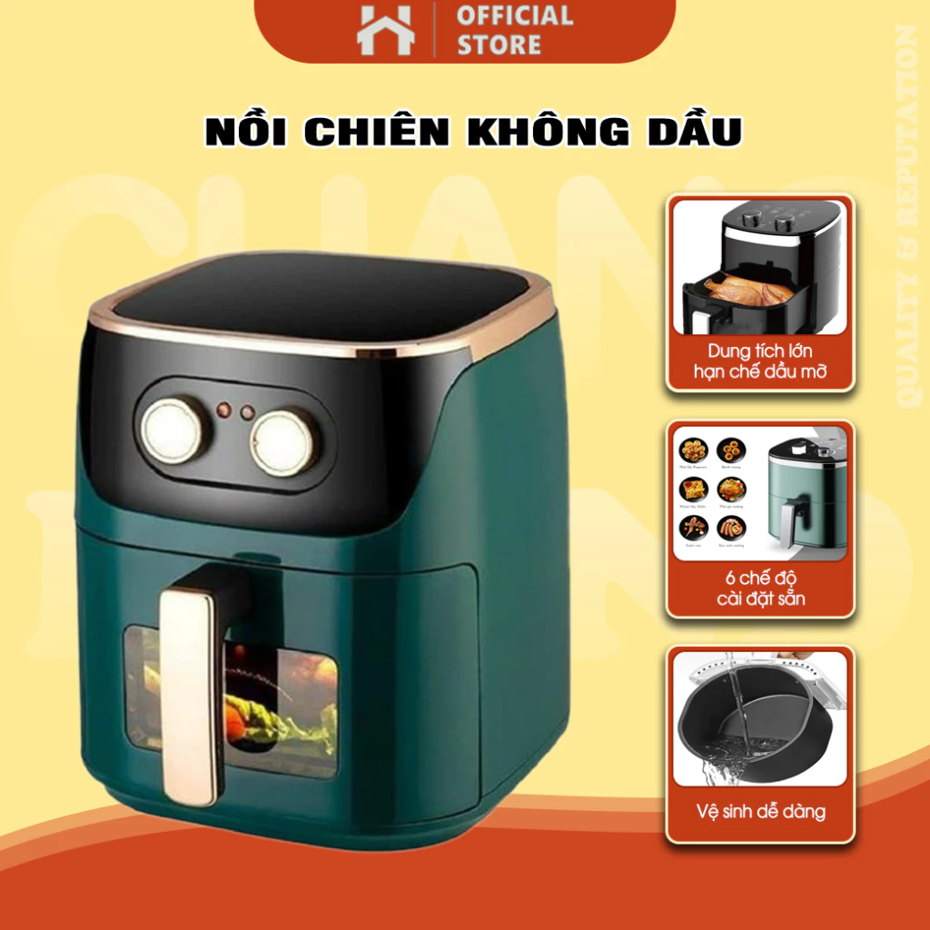 Nồi Chiên Không Dầu Camel Dung Tích 12L Công Suất 1500W 6 Chế Độ Cài Đặt Tùy Chỉnh Phủ Lớp Chống Dính Cao Cấp