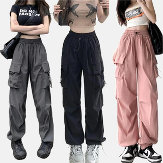 Quần túi hộp ống rộng điều chỉnh cực chất, chất kaki giãn. Quần jogger túi hộp UNISEX