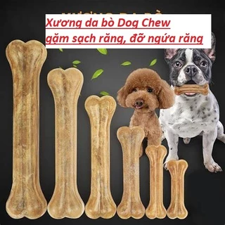 Xương da bò gặm sạch răng cho chó Dog Chew nhiều size giúp sạch răng, đỡ ngứa răng