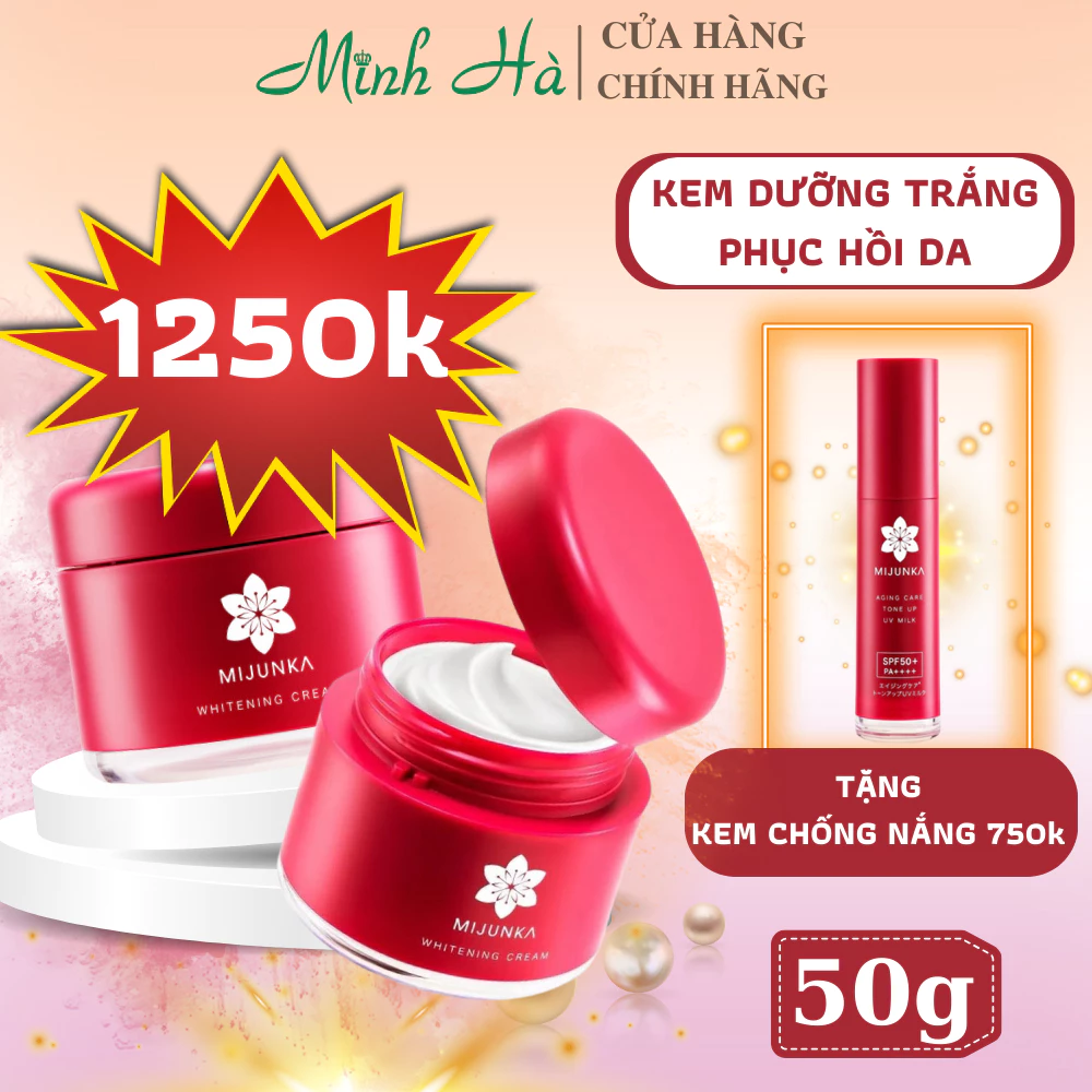 Kem dưỡng trắng da mờ nám MIJUNKA Whitening Cream 50g