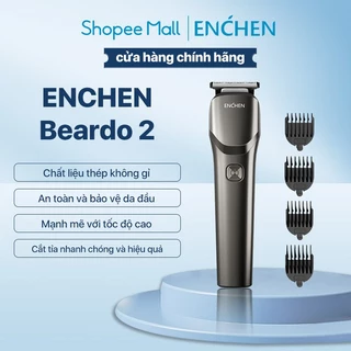 Tông đơ cắt tóc Enchen Beardo 2 động cơ mạnh mẽ 8000 vòng, lưỡi thép không gỉ, tặng 4 cử lược tạo kiểu tóc - BH 6 tháng