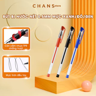 Bút Bi Mực Nước Văn Phòng 0,5mm Mực Đều, Nét Chữ Đẹp Đủ Màu Xanh, Đỏ, Đen