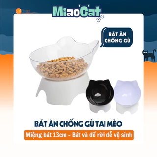 Bát Ăn Đơn Chống Gù Hình Tai Mèo Cho Chó Mèo BA162 MiaoCat