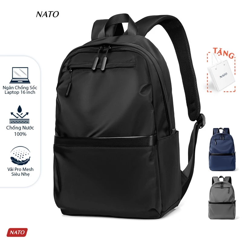 Balo NATO® "Modern - Backpack" Sợi Vải ProMesh/Deluxe Cao Cấp Đựng Laptop 16 Inch Nam Nữ Đẹp Đi Học