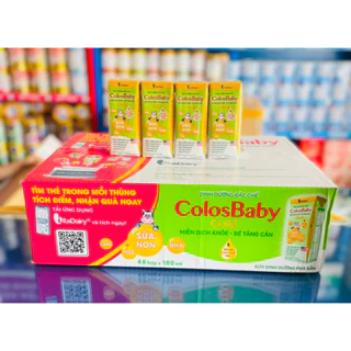 [Mẫu Thẻ Cào,Date mới] Thùng 48 Hộp Sữa Bột Pha sẵn Colosbaby 180ml