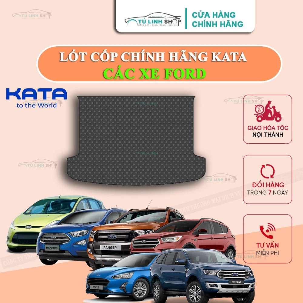 Lót cốp, sàn xe Ford Ecosport, Escape, Everest, Explorer,Fiesta, Focus, Laser, Mondeo, Territory chính hãng Kata