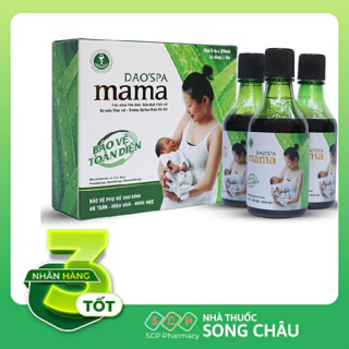 Xông Tắm Sau Sinh Dao'spa Mama, hộp 3 chai (250ml/chai) tặng 1 tắm bé Dao'spa baby 150ml - DK Pharma