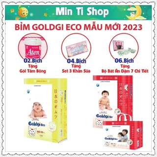 Tã bỉm GOLDGI ECO mới 2023 Nhật Bản đủ size NB86/S76/M66/L56/M54/L48/XL44/XXL32