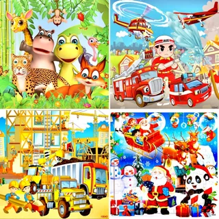 Đồ chơi bộ tranh xếp hình, ghép hình bằng gỗ 100 mảnh puzzle phát triển tư duy trí tuệ cho bé - tranh ghép gỗ 100 miếng