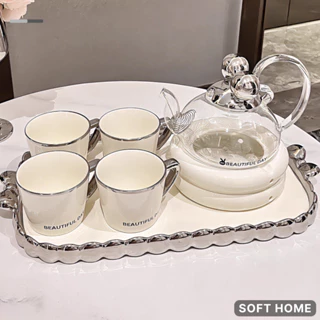 Bộ ấm trà làm quà tặng, bộ ấm chén uống trà cốc sứ cao cấp - SOFTHOME 9