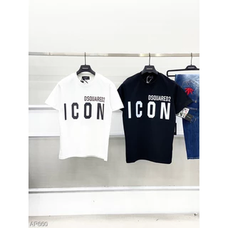 phông dsq hình in icon chữ ngực - áo phông chất cotton cao cấp